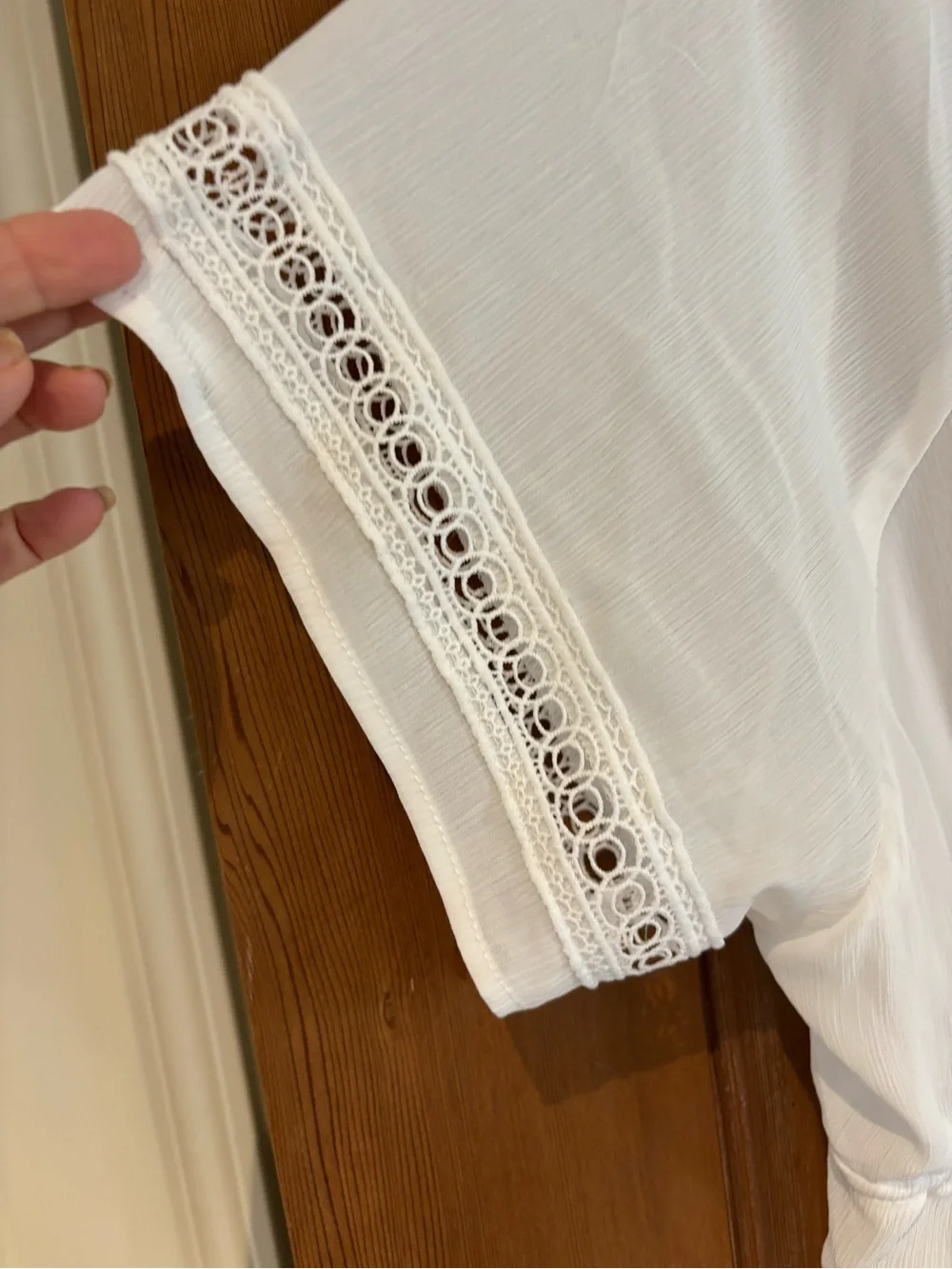 No Boundaries White Lace-Trim Beach Cover-Up Kimono Size XL